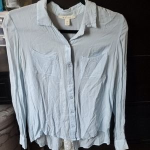 Button up shirt with lace back